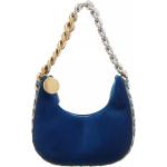 Reduzierte Blaue Stella McCartney Hobo Bags aus Samt für Damen mini 