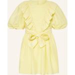 Reduzierte Gelbe Stella McCartney Kids Taillierte Kleider mit Cutwork aus Baumwolle für Damen 