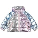 Reduzierte Silberne Gesteppte Stella McCartney Kids Kinderkapuzenjacken mit Reißverschluss aus Polyester für Mädchen für den für den Winter 