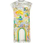 Reduzierte Offwhitefarbene Sterne Stella McCartney Jerseykleider für Kinder mit Fransen aus Jersey Größe 128 