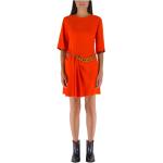 Reduzierte Rote Kurzärmelige Stella McCartney Damenkleider mit Kettenverzierung aus Baumwollmischung 