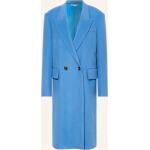 Reduzierte Blaue Elegante Stella McCartney Nachhaltige Blazermäntel mit Schulterpolstern mit Knopf aus Wolle für Damen Größe S 