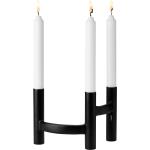 Schwarze Skandinavische Stelton Kerzenständer & Kerzenhalter aus Edelstahl 