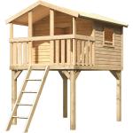 Braune Akubi Spieltürme & Stelzenhäuser aus Massivholz 