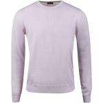 Violette Unifarbene Langärmelige Stenströms Fitted Body Rundhals-Ausschnitt Herrensweatshirts Größe 3 XL 