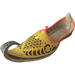 Step n Style Aladdin Herrenschuhe Khussa Indianer handgefertigt Leder Flip-Flops Khussa Juti, Gold (Gold), 39 EU