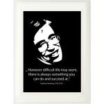 Stephen Hawking Gerahmtes Poster Für Fans Und Sammler - However Difficult Life May Seem, There Is Always Something You Can Succeed At (40 x 30 cm)
