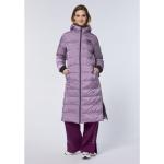 Pinke Gesteppte Damensteppmäntel aus Polyester mit Kapuze Größe M für den für den Winter 