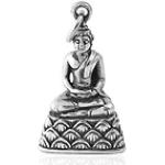 Reduzierte Silberne Kleine Schätze Buddha-Ketten für Damen 