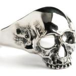 Silberne Vintage Totenkopf-Ringe mit Totenkopfmotiv aus Silber handgemacht für Damen 