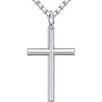 Silber Kreuz Halskette Männer, Herren Kreuz Halskette für Männer, Herren  Halskette, Tiny Sterling Silber Kreuz Kruzifix Anhänger, Silber Kreuz Kette  Man - .de