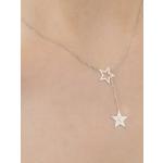 Silberne Sterne Sternanhänger glänzend handgemacht für Damen Weihnachten 