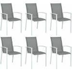 Reduzierte Silberne Moderne Stern Gartenstühle & Balkonstühle pulverbeschichtet aus Polyrattan Outdoor Breite 50-100cm, Höhe 50-100cm, Tiefe 50-100cm 6-teilig 