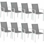 Reduzierte Silberne Moderne Stern Gartenstühle & Balkonstühle pulverbeschichtet aus Polyrattan Outdoor Breite 50-100cm, Höhe 50-100cm, Tiefe 50-100cm 8-teilig 