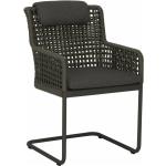Anthrazitfarbene Moderne Stern Greta Freischwinger Stühle aus Aluminium mit Armlehne 