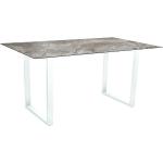 Stern Kufentisch Aluminium weiß mit Tischplatte Silverstar 2.0, 200x100, Dekor Tundra grau