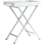 Stern Möbel Beistelltisch Tablett-Tisch Aluminium weiß, Designer Stern Design, 75; Tablett 7x60x40 cm