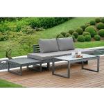 Reduzierte Silbergraue Stern Gartensofas & Outdoor Sofas aus Aluminium rostfrei Breite 200-250cm, Höhe 50-100cm, Tiefe 50-100cm 