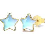 Hellblaue Sterne Sternohrstecker für Kinder 