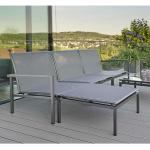 Reduzierte Anthrazitfarbene Stern Quadratische Lounge Gartenmöbel & Loungemöbel Outdoor aus Stein 12-teilig 