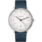 Mitternachtsblaue Vintage Sternglas Armbanduhren satiniert aus Silber 