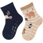 Sterntaler ABS -Socken 2er Pack Camper und Bär für Jungen - Kindersocken mit Anti -Rutsch -Noppen auf der Sohle - Antirutsch Socken für Kinder im Set mit Motiv - marine, 26