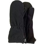 Schwarze Sterntaler Kinderfäustlinge mit Reißverschluss aus Fleece für Mädchen Größe 116 für den für den Winter 