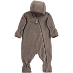 Braune Bestickte Sterntaler Fleece-Overalls für Kinder mit Reißverschluss aus Fleece maschinenwaschbar für Jungen Größe 56 