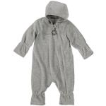 Graue Bestickte Sterntaler Fleece-Overalls für Kinder mit Reißverschluss aus Fleece maschinenwaschbar für Babys Größe 56 