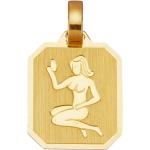 Jungfrau-Anhänger mit Sternzeichen-Motiv glänzend aus Gold für Damen 