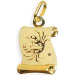 Goldene Viennagold Krebs-Anhänger mit Sternzeichen-Motiv aus Gold 14 Karat graviert für Damen 
