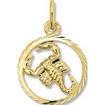 Goldene Elegante Skorpion-Anhänger mit Sternzeichen-Motiv aus Gold für Damen 