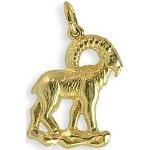 Goldene Viennagold Steinbock-Anhänger mit Sternzeichen-Motiv aus Gold 14 Karat für Damen 