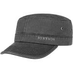 Schwarze Stetson Datto Army-Caps für Herren Übergrößen für den für den Sommer 