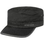 Schwarze Stetson Datto Army-Caps aus Baumwollmischung für Herren Übergrößen für den für den Winter 