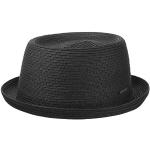Schwarze Unifarbene Stetson Panamahüte aus Stroh 57 für Damen Übergrößen für den für den Sommer 