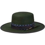 Dunkelgrüne Unifarbene Stetson Trilbies & Fedora-Hüte aus Filz 57 für Herren Größe XL für den für den Herbst 