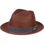Reduzierte Braune Elegante Stetson Panamahüte aus Stroh 57 für Herren Größe M für den für den Sommer 