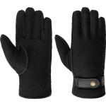 Schwarze Stetson Gefütterte Handschuhe aus Lammfell für Herren Größe 9 für den für den Winter 