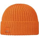 Orange Unifarbene Stetson Strickmützen aus Wolle für Herren Größe XXL für den für den Winter 