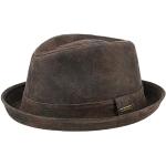 Braune Unifarbene Stetson Trilbies & Fedora-Hüte aus Leder 55 für Herren Übergrößen für den für den Sommer 