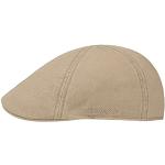 Stetson Texas Cotton Flatcap mit UV Schutz 40+ - Schirmmütze aus Baumwolle - Unifarbene Mütze Frühjahr/Sommer beige M (56-57 cm)