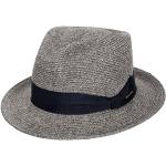 Graue Stetson Panamahüte aus Stroh 57 für Herren Größe XL für den für den Sommer 