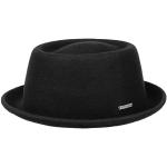 Schwarze Unifarbene Stetson Trilbies & Fedora-Hüte aus Filz 55 für Damen Größe XXL 