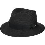 Schwarze Stetson Panamahüte aus Stroh 58 für Damen Größe 3 XL für den für den Sommer 