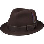 Reduzierte Braune Unifarbene Elegante Stetson Trilby Trilbies & Fedora-Hüte aus Filz 60 für Herren Größe XXL für den für den Herbst 