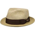 Unifarbene Elegante Stetson Ripsbandhüte aus Stroh 58 für Damen Größe 3 XL für den für den Sommer 