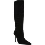 Schwarze Spitze Pfennigabsatz High-Heel Stiefel aus Textil für Damen Größe 41 mit Absatzhöhe 5cm bis 7cm 
