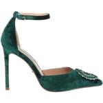 Smaragdgrüne Steve Madden Pfennigabsatz High Heels & Stiletto-Pumps mit Riemchen aus Samt Gefüttert für Damen Größe 41 