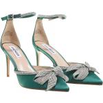 Reduzierte Grüne Steve Madden High Heels & Stiletto-Pumps aus Satin für Damen Größe 36 